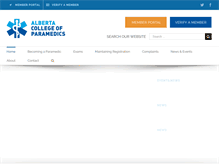 Tablet Screenshot of collegeofparamedics.org