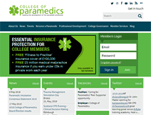 Tablet Screenshot of collegeofparamedics.co.uk